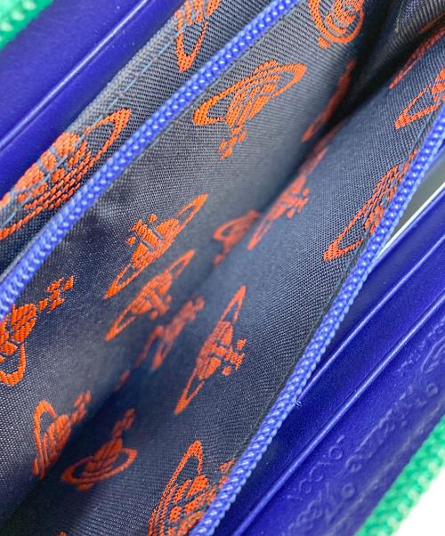 Vivienne Westwood（ヴィヴィアンウエストウッド）Vivienne Westwood (ヴィヴィアンウエストウッド) 長財布 グリーン×ピンクの古着・服飾アイテム