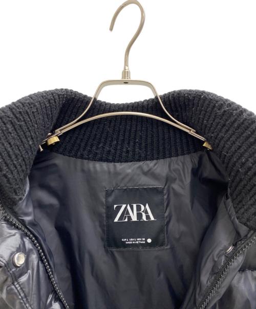 ZARA（ザラ）ZARA (ザラ) 中綿ショートジャケット ブラック サイズ:Lの古着・服飾アイテム