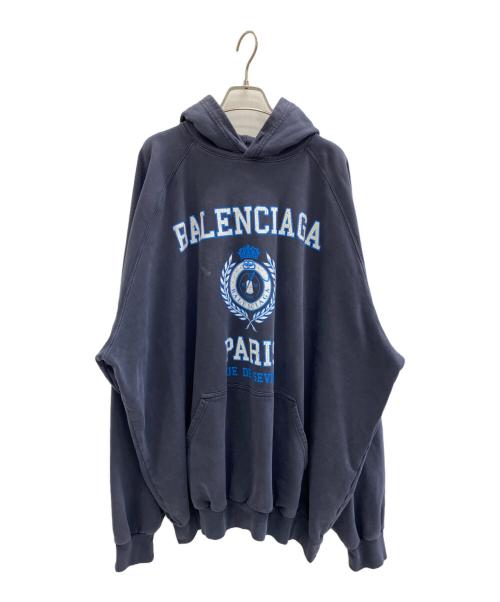 BALENCIAGA（バレンシアガ）BALENCIAGA (バレンシアガ) Oversized College hoodie グレー サイズ:2の古着・服飾アイテム