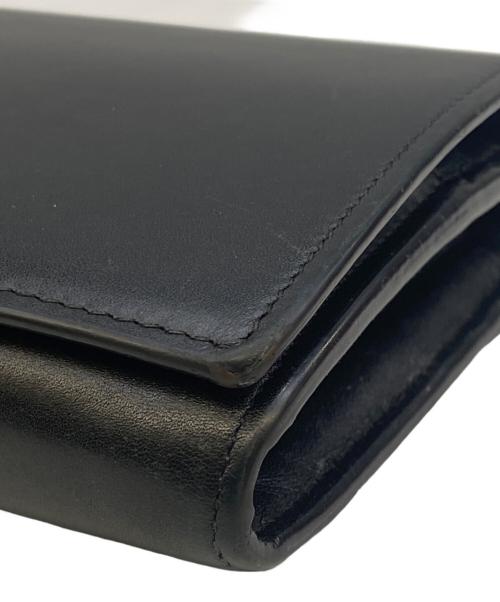 Saint Laurent Paris（サンローランパリ）Saint Laurent Paris (サンローランパリ) フラップロングウォレット ブラックの古着・服飾アイテム