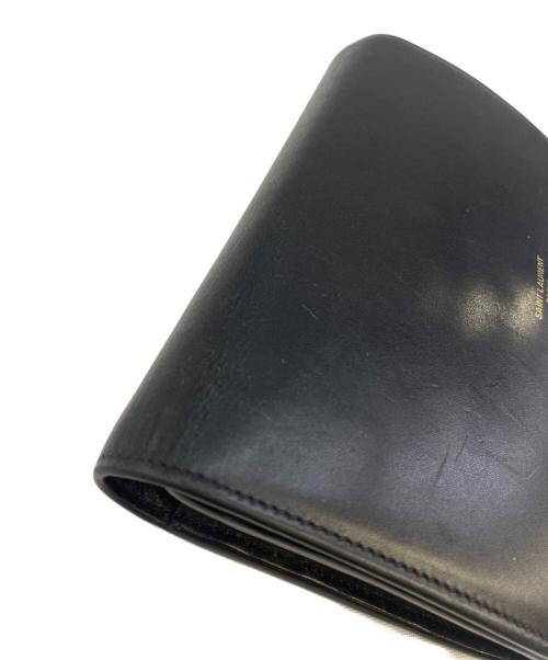 Saint Laurent Paris（サンローランパリ）Saint Laurent Paris (サンローランパリ) フラップロングウォレット ブラックの古着・服飾アイテム