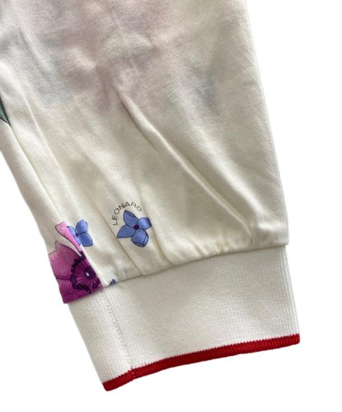 LEONARD SPORT（レオナール スポーツ）LEONARD SPORT (レオナール スポーツ) ポロシャツ ホワイト×ピンク サイズ:XLの古着・服飾アイテム