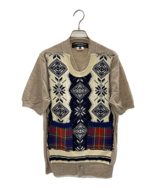 COMME des GARCONS HOMME PLUS（コムデギャルソンオムプリュス）COMME des GARCONS HOMME PLUS (コムデギャルソンオムプリュス) 薄手ニット ベージュ サイズ:Mの古着・服飾アイテム