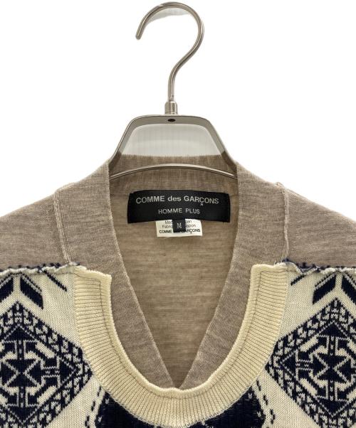 COMME des GARCONS HOMME PLUS（コムデギャルソンオムプリュス）COMME des GARCONS HOMME PLUS (コムデギャルソンオムプリュス) 薄手ニット ベージュ サイズ:Mの古着・服飾アイテム