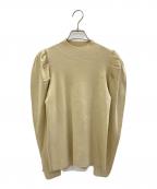 TIARAティアラ）の古着「ラメ入りボリュームパフニット」｜ベージュ