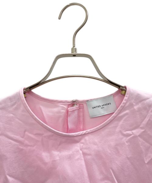 UNITED ARROWS（ユナイテッドアローズ）UNITED ARROWS (ユナイテッドアローズ) タックパフスリーブブラウス ピンク サイズ:表記なしの古着・服飾アイテム