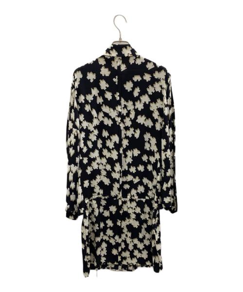 DIANE VON FURSTENBERG（ダイアンフォンファステンバーグ）DIANE VON FURSTENBERG (ダイアンフォンファステンバーグ) 長袖ブラウス ホワイト×ブラック サイズ:Mの古着・服飾アイテム