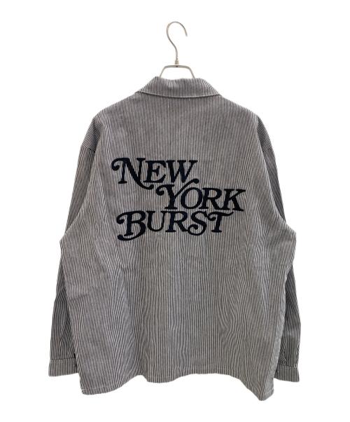 NEWYORK BURST（ニューヨークバースト）NEWYORK BURST (ニューヨークバースト) ジャケット ホワイト×ブルー サイズ:XLの古着・服飾アイテム
