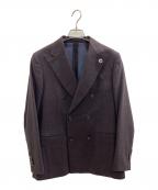 LARDINIラルディーニ）の古着「【Loro Piana】ダブルブレストジャケット」｜ブラウン