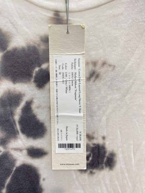 suzusan（スズサン）suzusan (スズサン) 長袖Tシャツ パープル×ホワイト サイズ:M 未使用品の古着・服飾アイテム