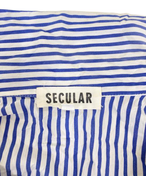 SECULAR（セキュラー）SECULAR (セキュラー) 長袖シャツ ホワイト×ブルー サイズ:Sの古着・服飾アイテム