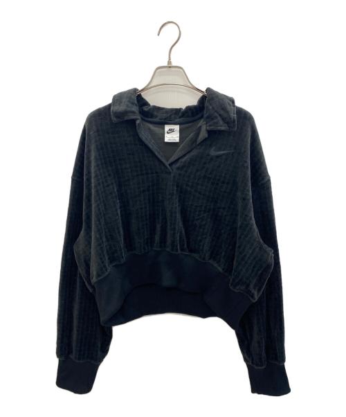 NIKE（ナイキ）NIKE (ナイキ) ベロアポロシャツ ブラック サイズ:XLの古着・服飾アイテム