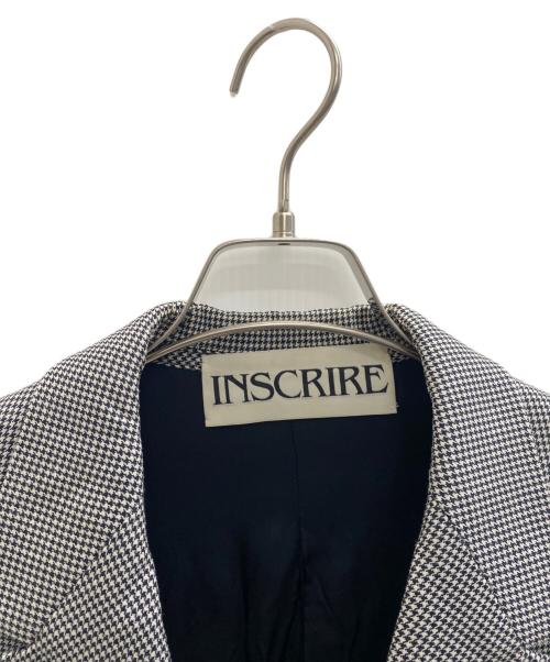 INSCRIRE（アンスクリア）INSCRIRE (アンスクリア) テーラードジャケット ブラック×グレー サイズ:38の古着・服飾アイテム