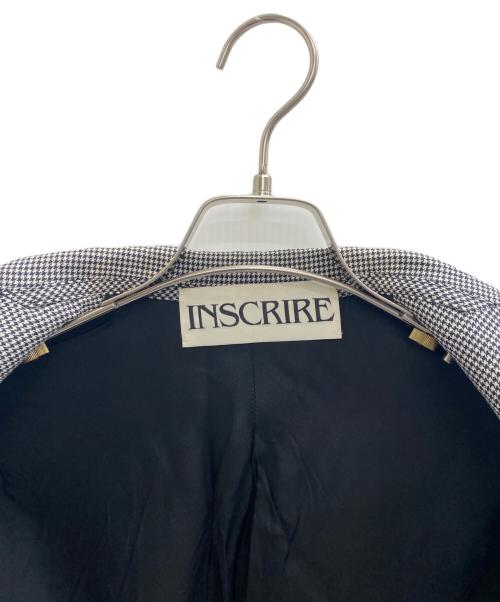 INSCRIRE（アンスクリア）INSCRIRE (アンスクリア) テーラードジャケット ブラック×グレー サイズ:38の古着・服飾アイテム