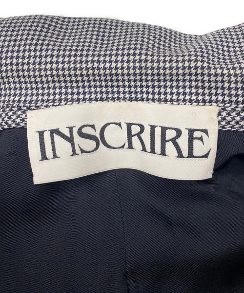 INSCRIRE（アンスクリア）INSCRIRE (アンスクリア) テーラードジャケット ブラック×グレー サイズ:38の古着・服飾アイテム