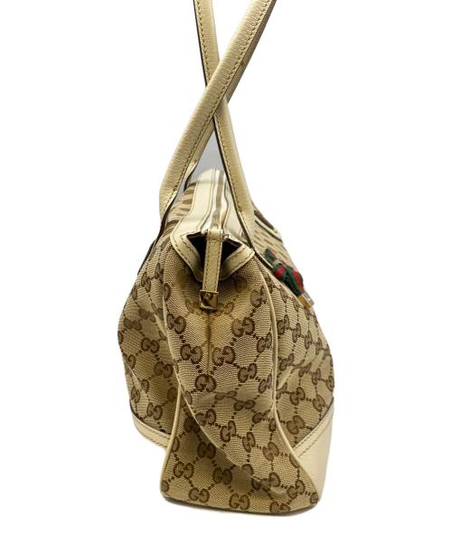 GUCCI（グッチ）GUCCI (グッチ) プリンシー ホワイト×ベージュの古着・服飾アイテム