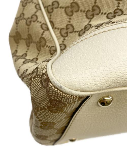 GUCCI（グッチ）GUCCI (グッチ) プリンシー ホワイト×ベージュの古着・服飾アイテム