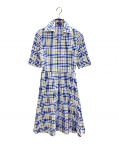 バーバリーブルーレーベル ミリタリーワンピース ホースマーク Mサイズ y2k BURBERRY BLUE LABEL（バーバリーブルーレーベル） ワンピース Bランク