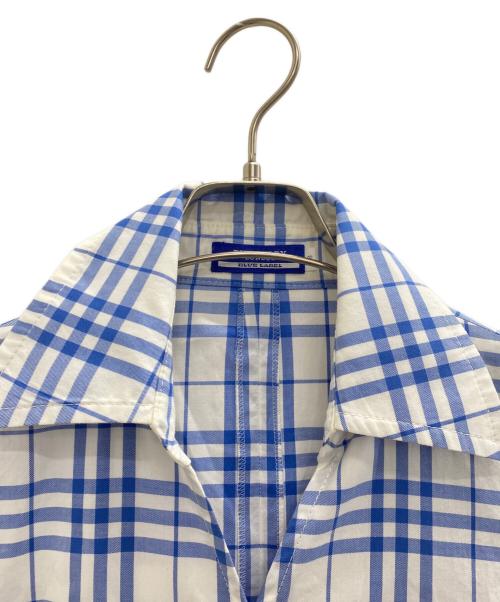 BURBERRY BLUE LABEL（バーバリー ブルー レーベル）BURBERRY BLUE LABEL (バーバリー ブルー レーベル) 半袖ワンピース ホワイト×ブルー サイズ:Mの古着・服飾アイテム