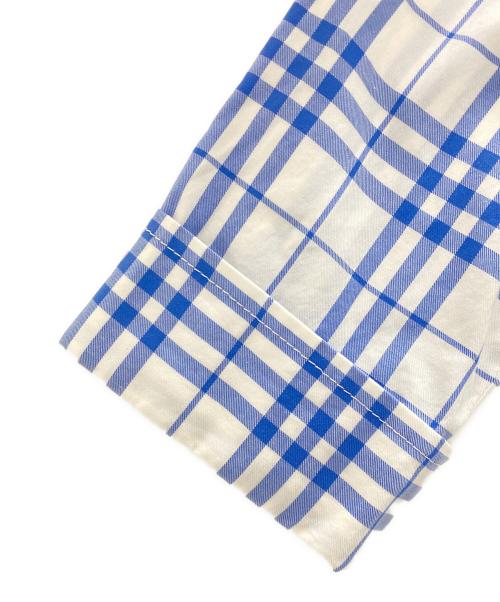 BURBERRY BLUE LABEL（バーバリー ブルー レーベル）BURBERRY BLUE LABEL (バーバリー ブルー レーベル) 半袖ワンピース ホワイト×ブルー サイズ:Mの古着・服飾アイテム