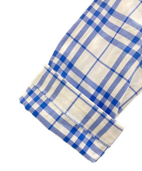 BURBERRY BLUE LABEL（バーバリー ブルー レーベル）BURBERRY BLUE LABEL (バーバリー ブルー レーベル) 半袖ワンピース ホワイト×ブルー サイズ:Mの古着・服飾アイテム