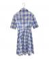 BURBERRY BLUE LABEL (バーバリー ブルー レーベル) 半袖ワンピース ホワイト×ブルー サイズ:M：8000円