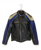 wilsons leatherウィルソンズレザー）の古着「モーターサイクルジャケット」｜ブラック
