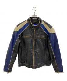 wilsons leather（ウィルソンズレザー）の古着「モーターサイクルジャケット」｜ブラック