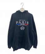 BALENCIAGAバレンシアガ）の古着「PARIS 40 RUE DE SEVRESプリントフーディ」｜ブラック