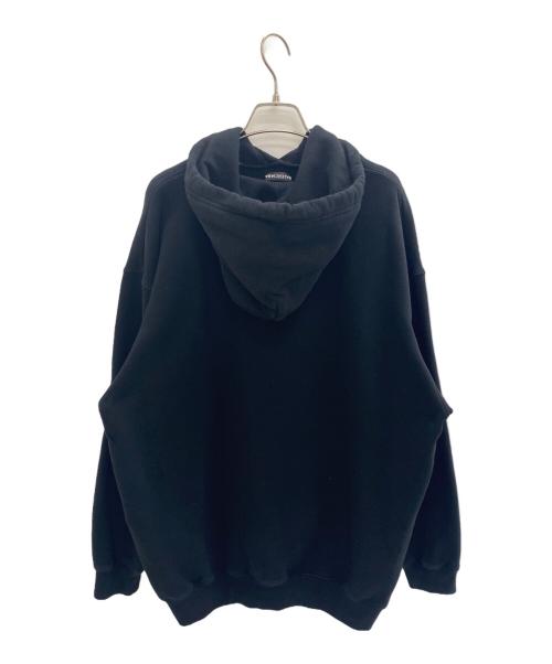 BALENCIAGA（バレンシアガ）BALENCIAGA (バレンシアガ) PARIS 40 RUE DE SEVRESプリントフーディ ブラック サイズ:XSの古着・服飾アイテム