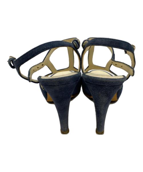 CHANEL（シャネル）CHANEL (シャネル) スエードストラップサンダル ネイビー サイズ:35の古着・服飾アイテム