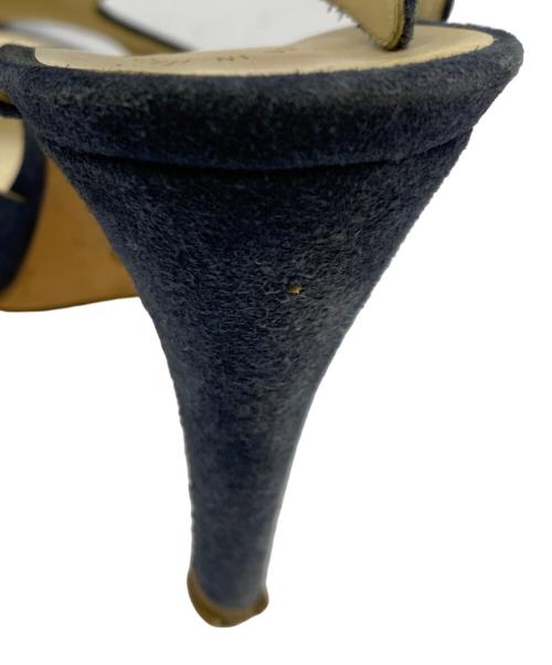 CHANEL（シャネル）CHANEL (シャネル) スエードストラップサンダル ネイビー サイズ:35の古着・服飾アイテム