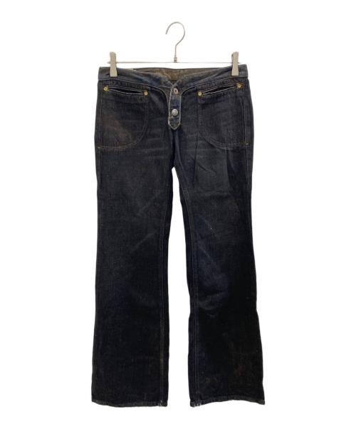 DIESEL（ディーゼル）DIESEL (ディーゼル) デニムパンツ ブラウン×インディゴ サイズ:W27の古着・服飾アイテム
