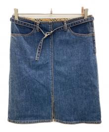 BURBERRY BLUE LABEL（バーバリー ブルー レーベル）の古着「デニムスカート」｜インディゴ
