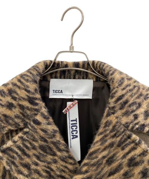 ticca（ティッカ）ticca (ティッカ) シャギーピーコート ブラック×ブラウン サイズ:Freeの古着・服飾アイテム