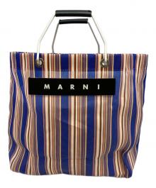MARNI（マルニ）の古着「ストライプバッグ ミニ」｜ピンク×ブルー