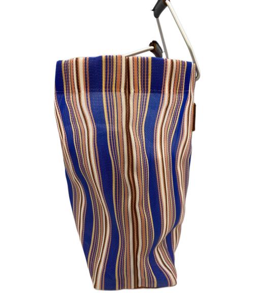 MARNI（マルニ）MARNI (マルニ) ストライプバッグ ミニ ピンク×ブルーの古着・服飾アイテム