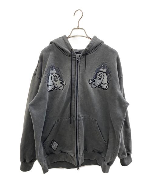 GALFY（ガルフィー）GALFY (ガルフィー) ジップパーカー グレー サイズ:Lの古着・服飾アイテム