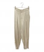 Adam et Ropeアダム エ ロペ）の古着「ストライプサテンパンツ」｜アイボリー