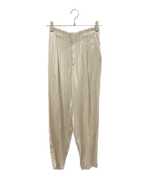 Adam et Rope（アダム エ ロペ）Adam et Rope (アダム エ ロペ) ストライプサテンパンツ アイボリー サイズ:Free 未使用品の古着・服飾アイテム