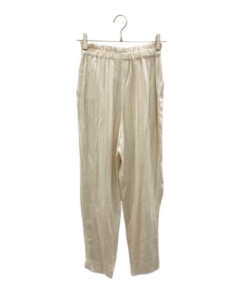 Adam et Rope（アダム エ ロペ）Adam et Rope (アダム エ ロペ) ストライプサテンパンツ アイボリー サイズ:Free 未使用品の古着・服飾アイテム