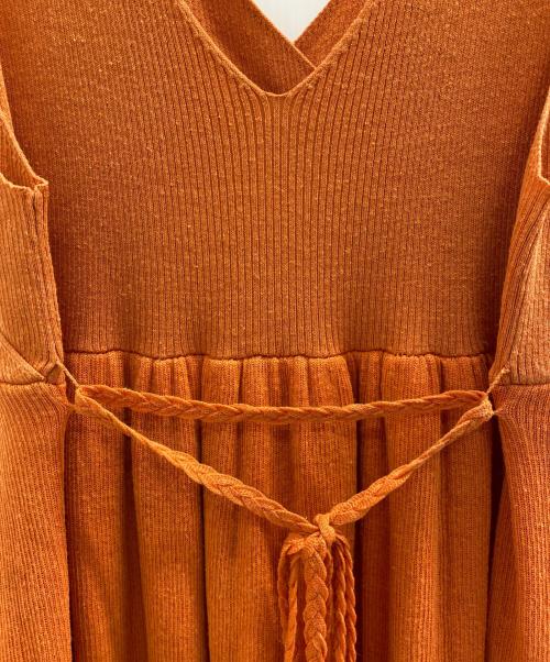 edition（エディション）edition (エディション) ノースリーブワンピース オレンジ サイズ:Sの古着・服飾アイテム