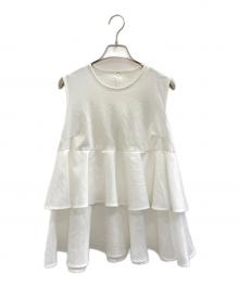 Heve（ヘイヴ）の古着「オーガンジーフリルトップス」｜ホワイト