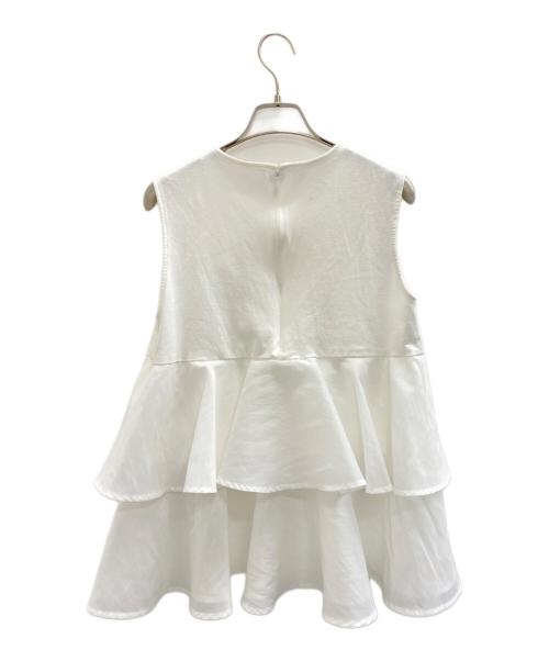 Heve（ヘイヴ）Heve (ヘイヴ) オーガンジーフリルトップス ホワイト サイズ:Freeの古着・服飾アイテム