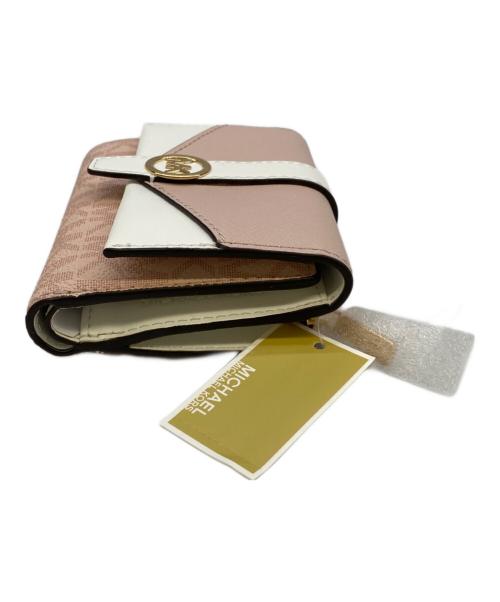 MICHAEL KORS（マイケル・コース）MICHAEL KORS (マイケル・コース) 3つ折り財布 ピンクの古着・服飾アイテム