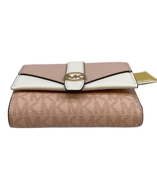 MICHAEL KORS（マイケル・コース）MICHAEL KORS (マイケル・コース) 3つ折り財布 ピンクの古着・服飾アイテム