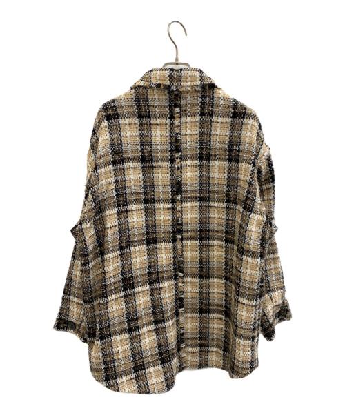 SLOBE IENA（スローブ イエナ）SLOBE IENA (スローブ イエナ) COMATEX チェックツイードブルゾン ブラウン×ブラック サイズ:不明の古着・服飾アイテム