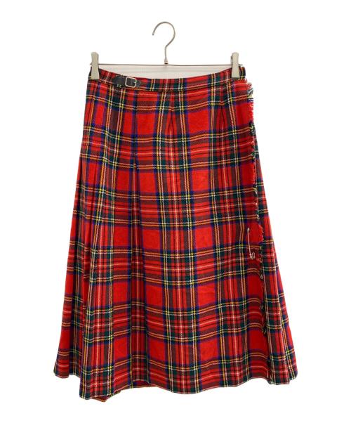 DEERSTALKER（ディアストーカー）DEERSTALKER (ディアストーカー) ラップスカート レッド サイズ:Lの古着・服飾アイテム