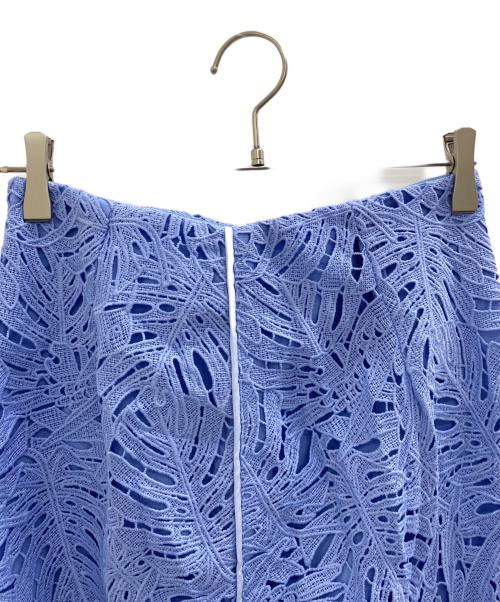 FRAY ID（フレイ アイディー）FRAY ID (フレイ アイディー) リーフレースタイトスカート ブルー サイズ:1の古着・服飾アイテム