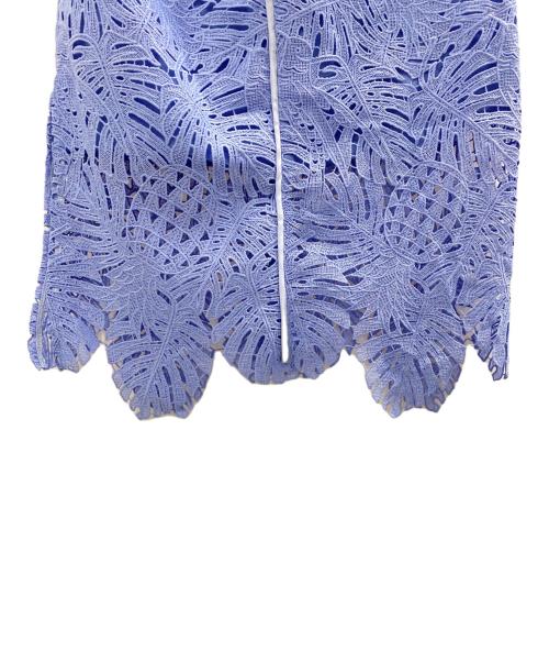 FRAY ID（フレイ アイディー）FRAY ID (フレイ アイディー) リーフレースタイトスカート ブルー サイズ:1の古着・服飾アイテム